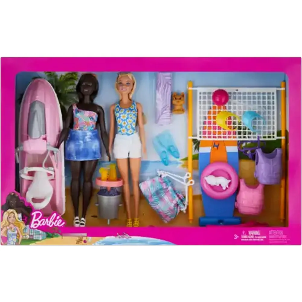 Barbie Beach Day Doll Playset 20 Piece