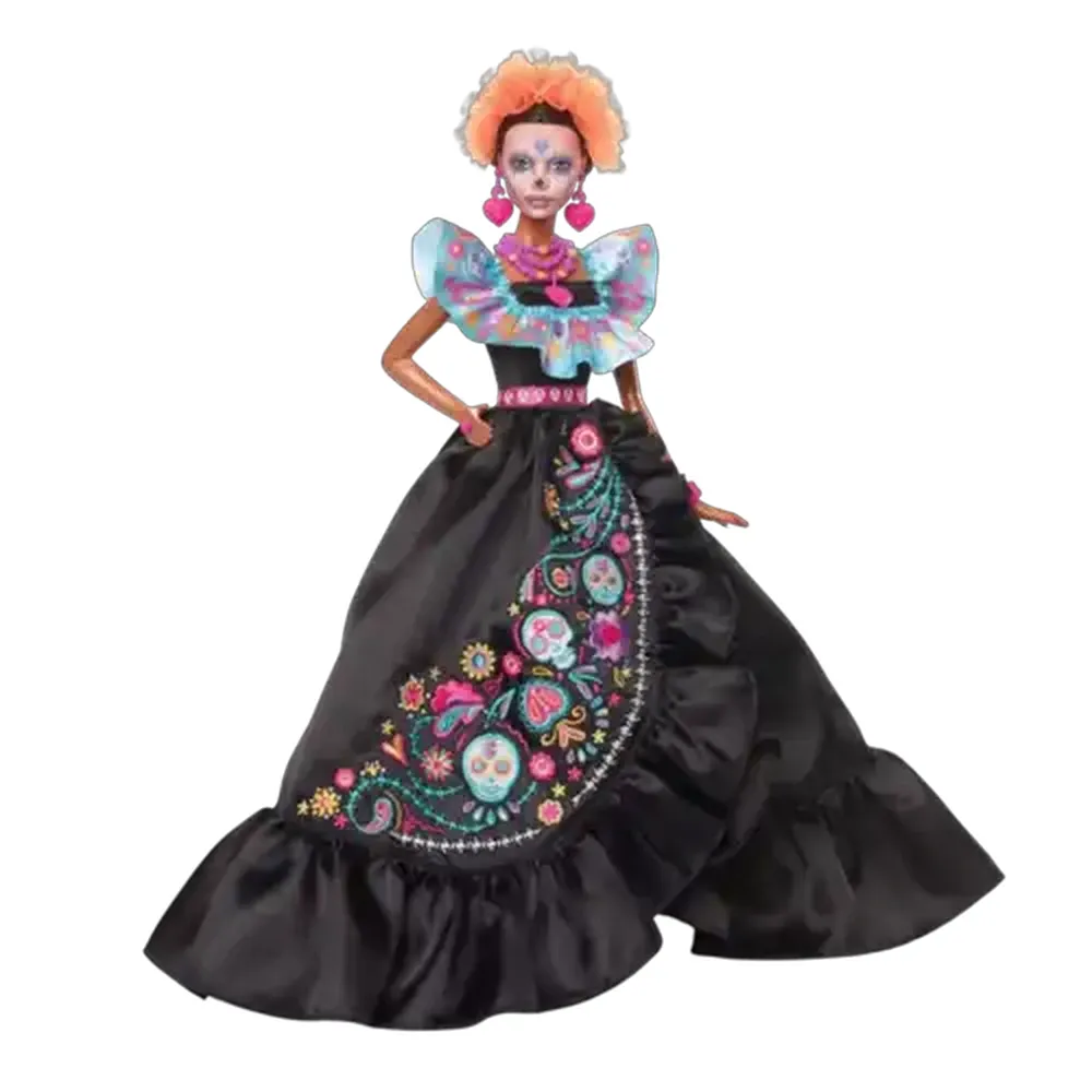 Barbie Signature Día De Muertos 2024 Collectible Doll in Ruffled Black Gown