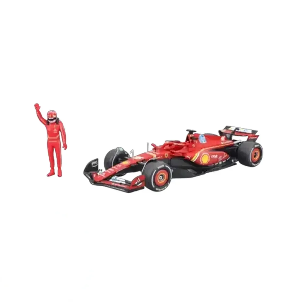 Bburago #1 Ferrari Racing SF-24 2024 With Driver Figurine 1:24 Scale (Charles Leclerc)
