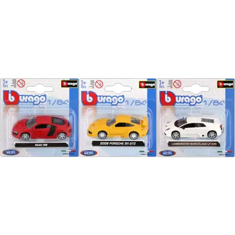Bburago Die Cast Metal Toy Car 1:64 (Type May Vary)