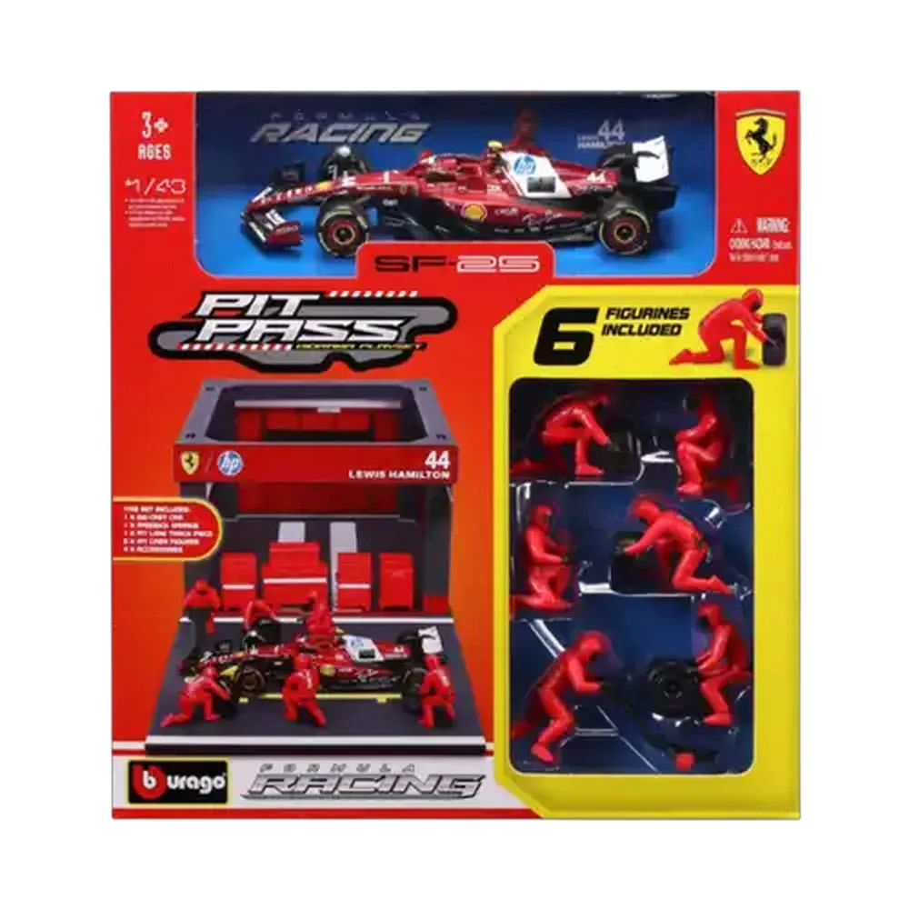 Bburago F1 Pit Pass #44 Ferrari SF-25 1:43 Scale (Lewis Hamilton)