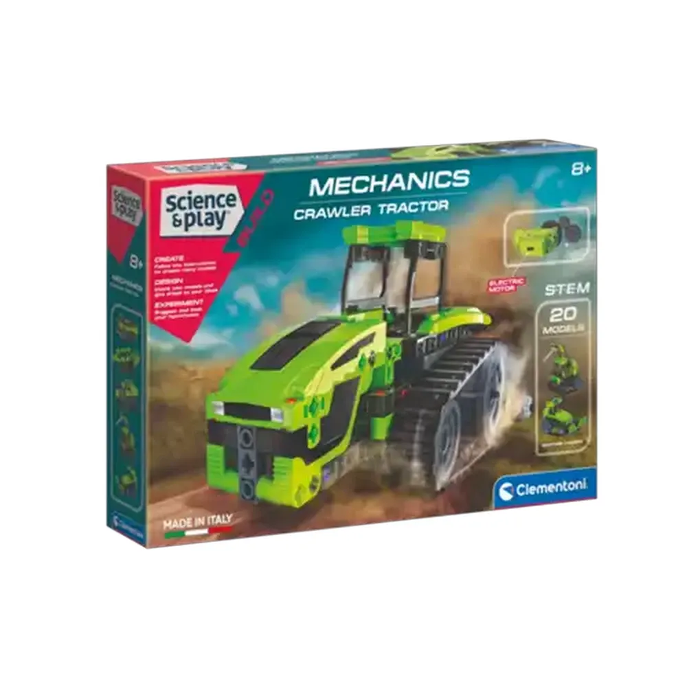 Clementoni Mechanics Crawler Farming Tractor Model Kit