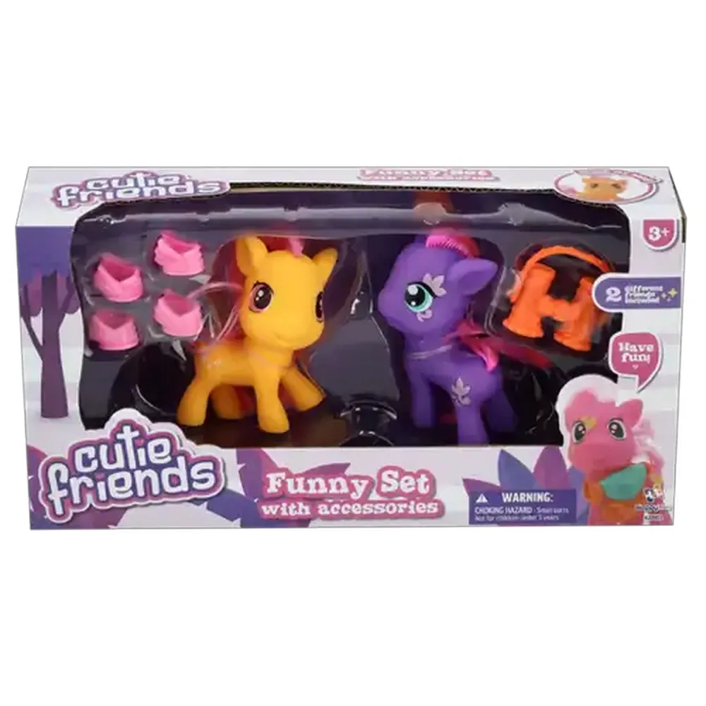 Cutie Friends Ponies Set with Accessories 8cm 2-Pack
