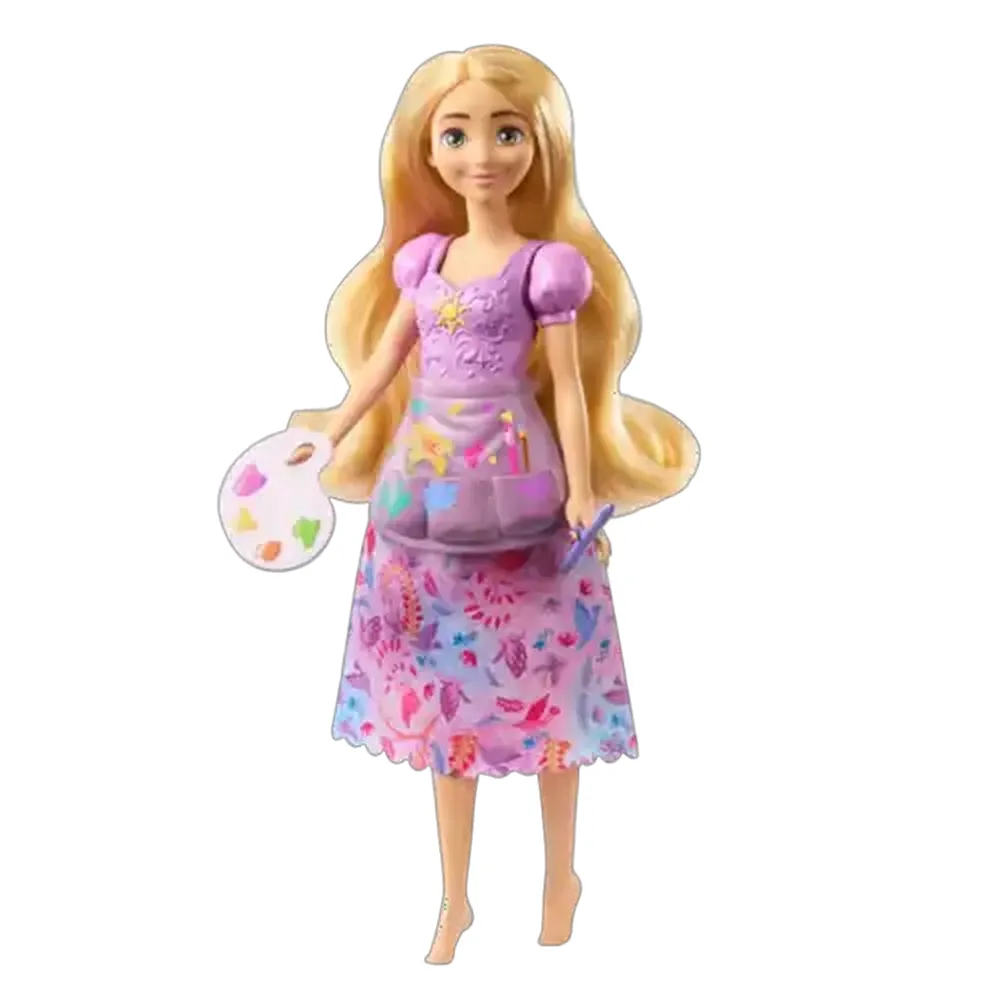 Disney Princess Toys, Rapunzel Fashion Doll with 2 Looks, 9 Accessories, 2 Snap-On Bodices & 2 Skirts, 2-in-1 Stories Inspired by Disney Tangled