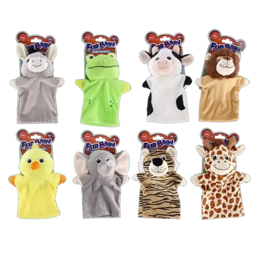 Fur Baby Hand Puppets 24cm (Design May Vary)