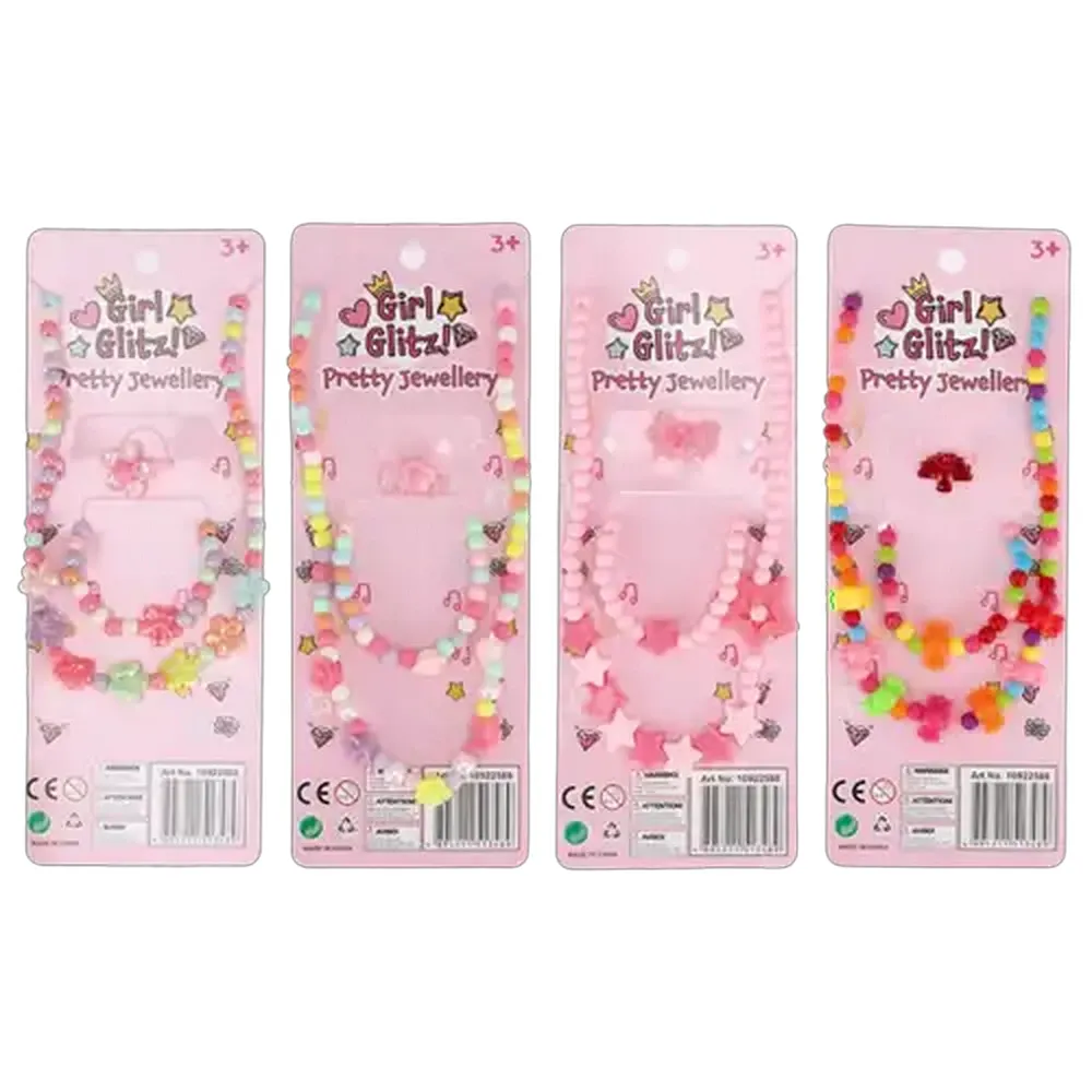 Girl Glitz! Pretty Jewellery Necklace Set 3 Piece (Design May Vary)