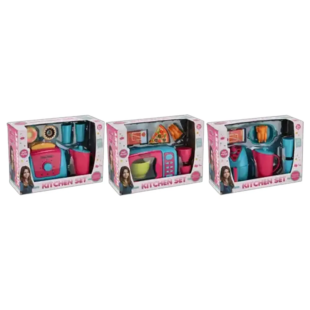 Kitchen Plastic Play Deluxe Kitchen Pretend Play Accessory Toy Set (Design May Vary)