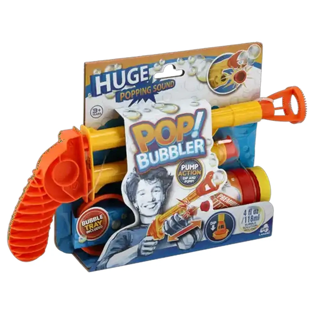 Lanard Pop Bubbler Dip & Pump Action Gun with Bubble Tray