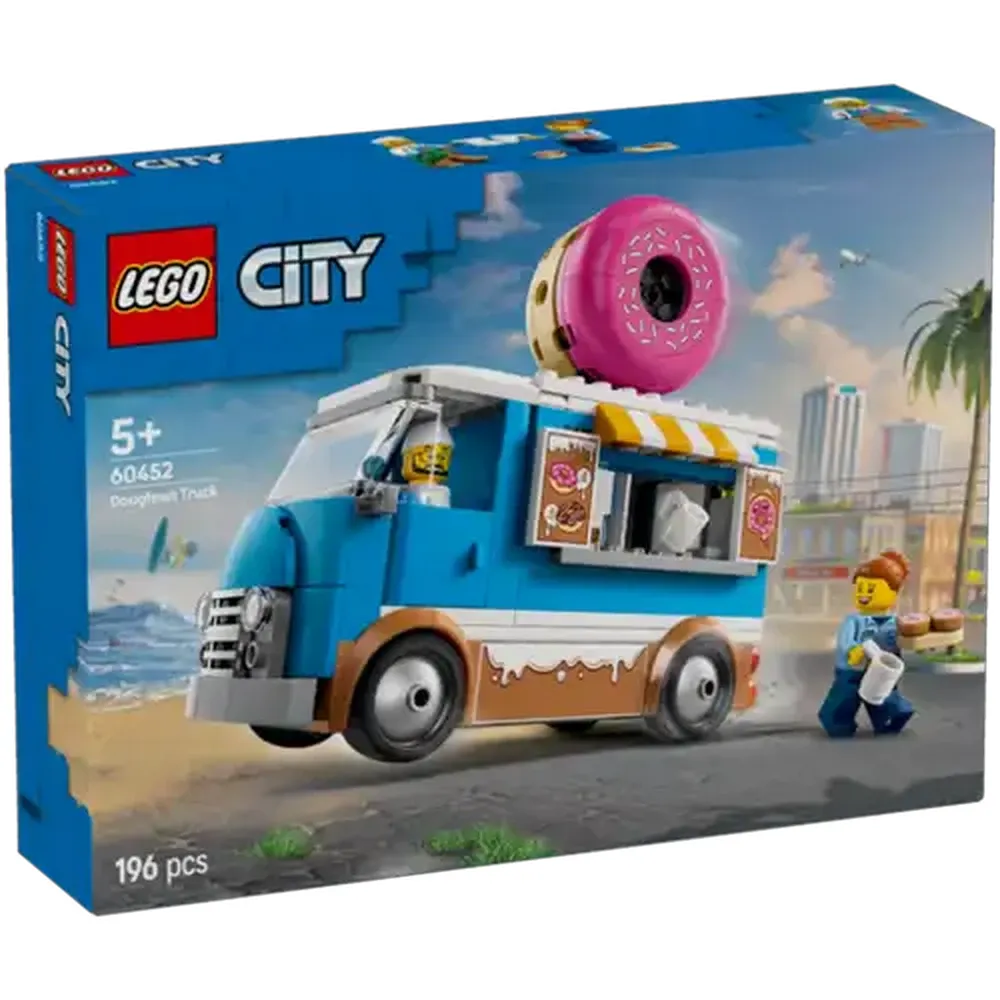 LEGO® City Doughnut Truck Playset Vendor Vehicle Toy (60452)