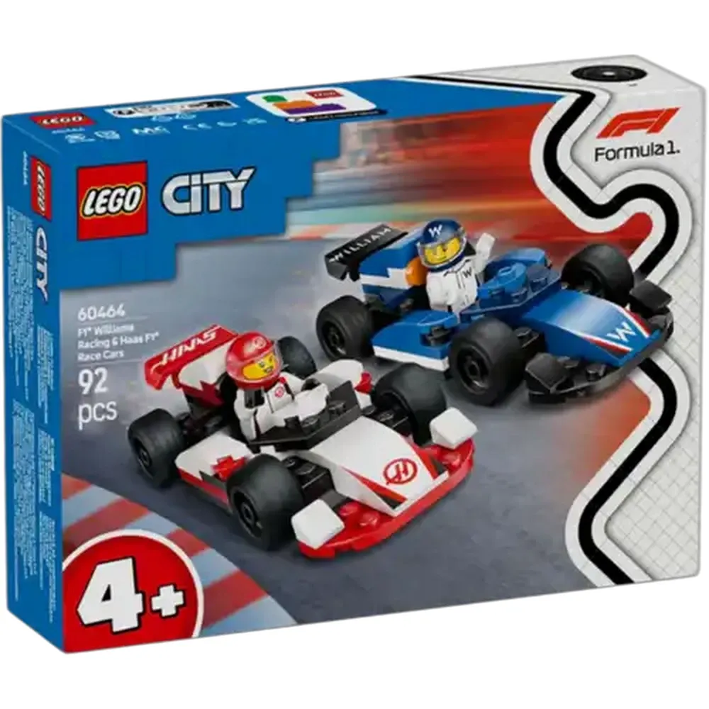 LEGO® City F1® Williams Racing & Haas F1® Race Cars 60464