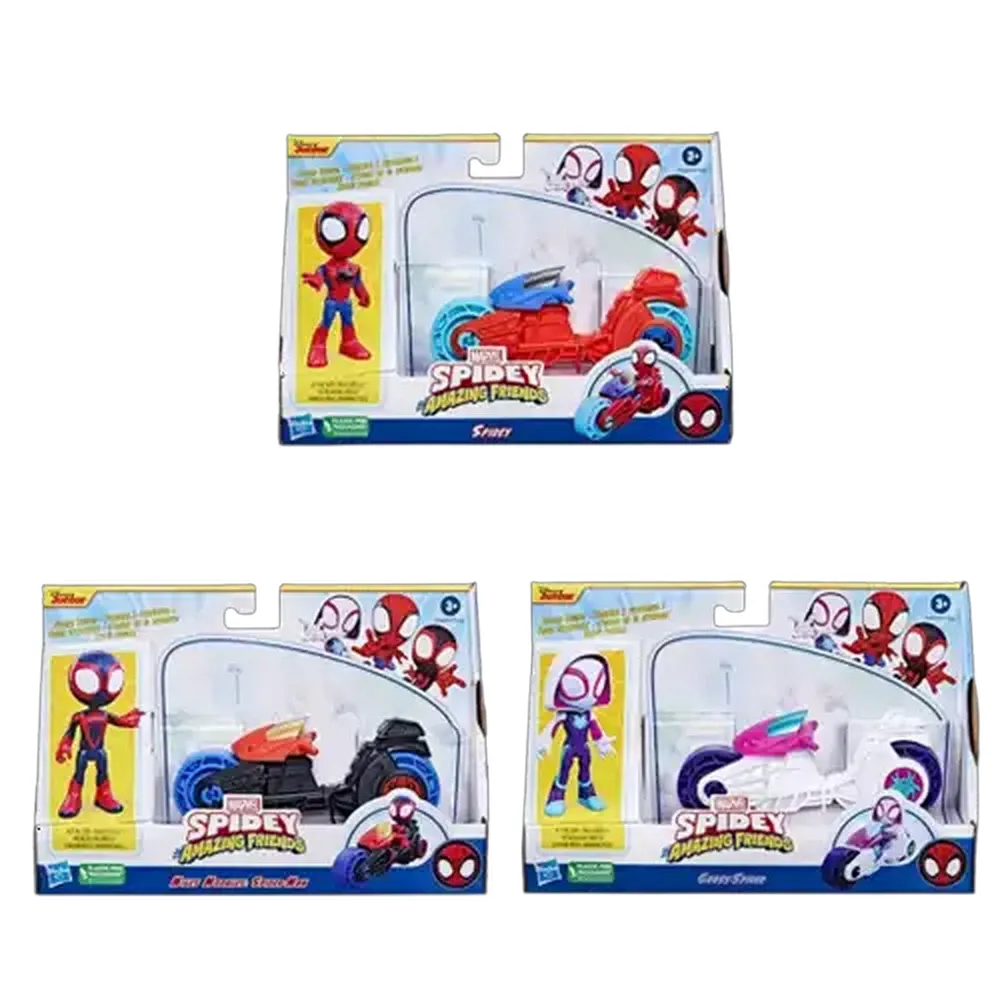Marvel Spidey Hero Figure & Motorcycle (Design May Vary)