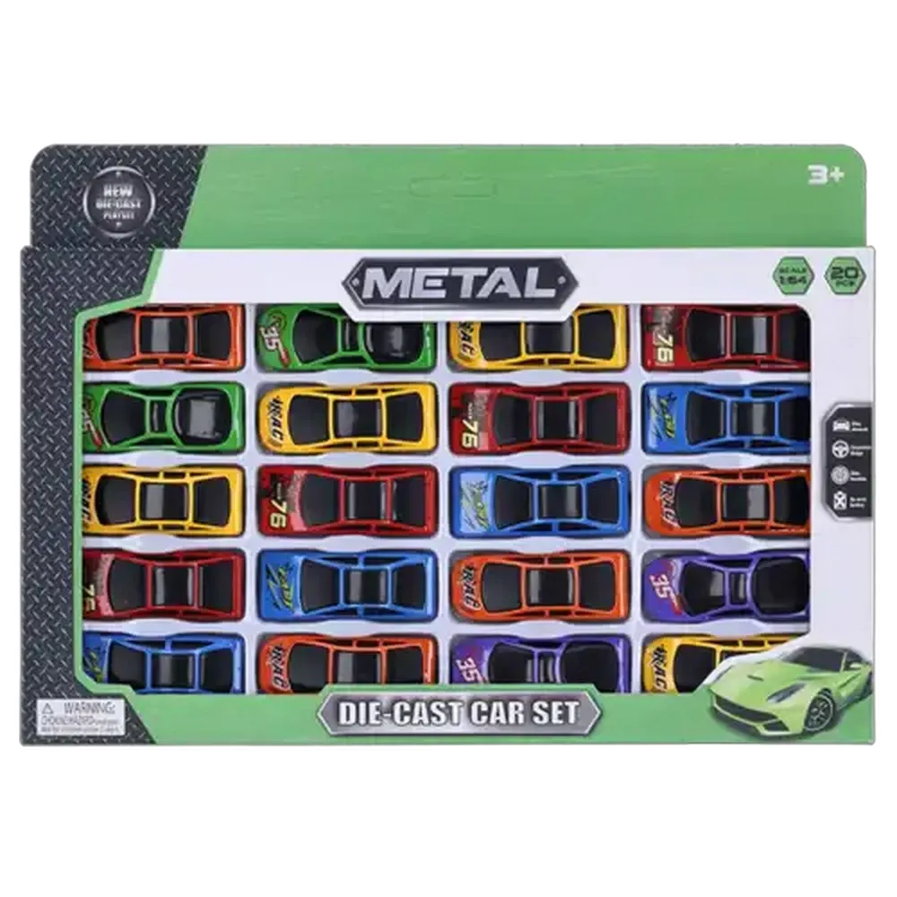 Metal Die Cast Car 1:64 Set 20 Piece (Type May Vary)