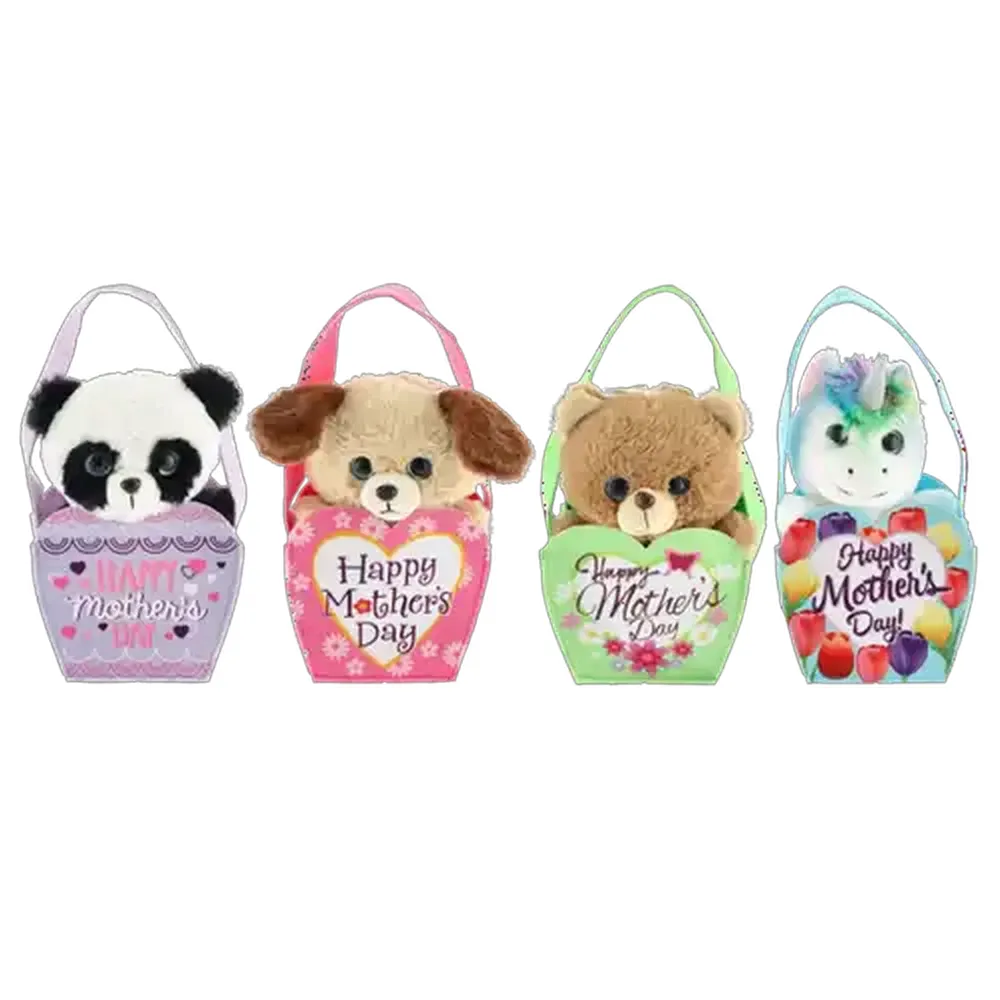 Mother's Day Plush Animals in Bag 23cm (Type May Vary)