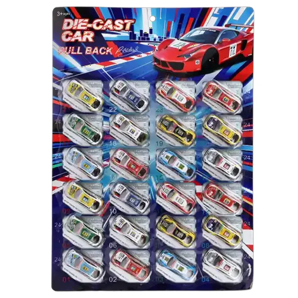 Pull Back Die-Cast Racer Car Set 24-Pack