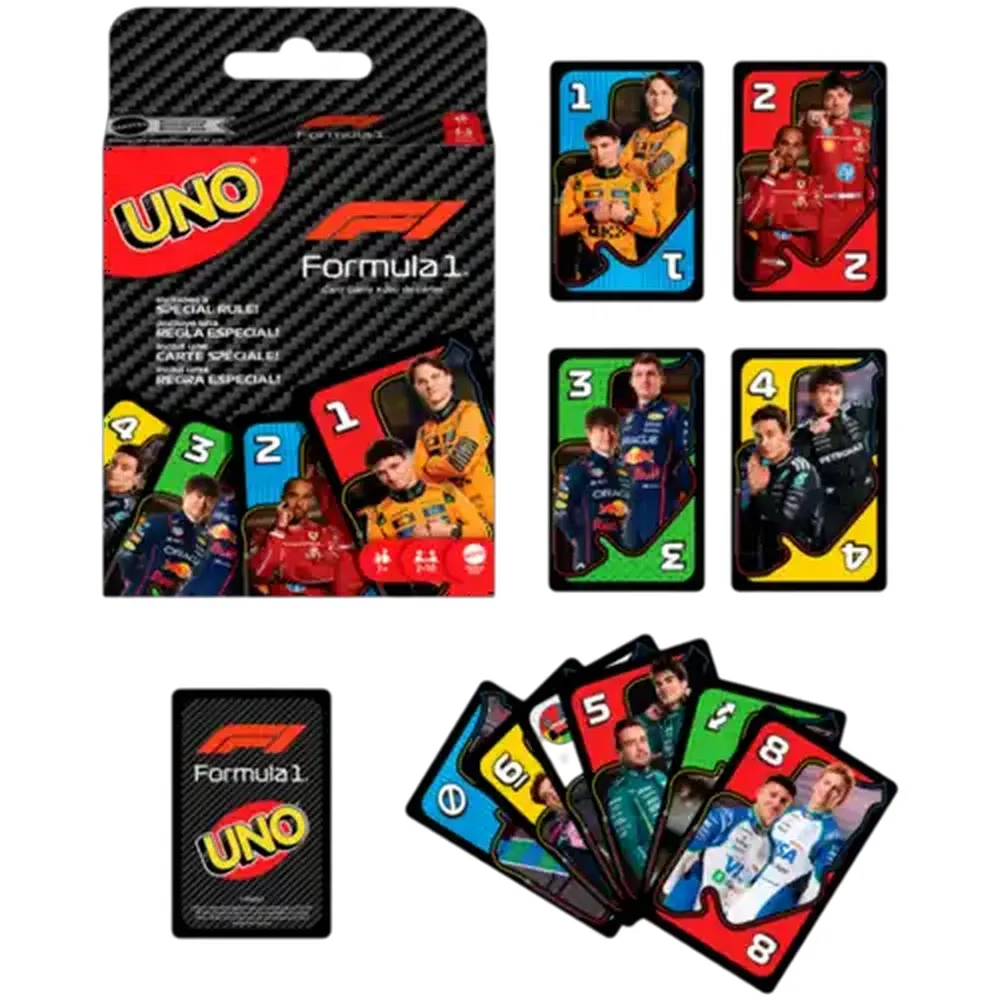UNO Formula 1 Card Game with Special Rules
