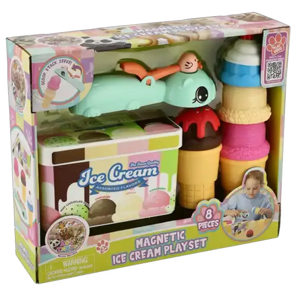 Zoo Troop Magnetic Ice Cream Playset 8 Piece