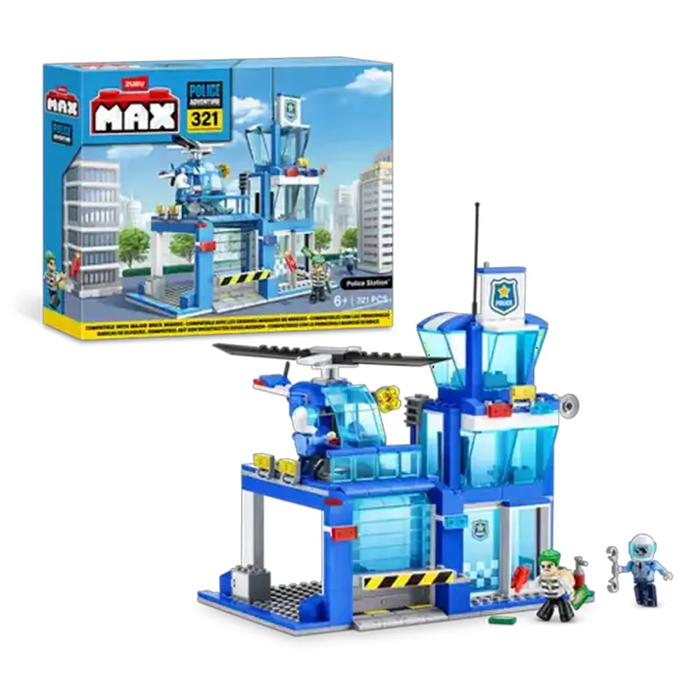 ZURU Toys Max Adventure Police Station Playset 321 pieces
